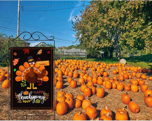 Thanksgiving Garden Flag - 28 X 40 Inch Double-Sided Turkey House Flag for Decoration