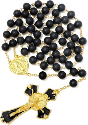 KOMI Catholic Rosary Beads for Men Holy Prayer Beads Rosary Necklace With