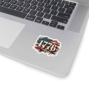 1776 American Flag Sticker — Vintage Patriotic Decal for Laptops, Water Bottles & Gear