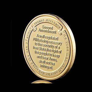 The Archangel with Prayer USA St Michael 1OZ Gold/Silver Plated Challenge Coin USA Collectibles