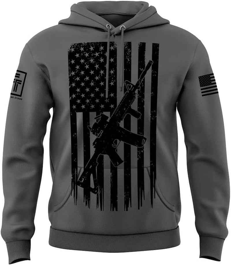 American USA Flag Men'S Patriotic Hoodie Sweatshirt