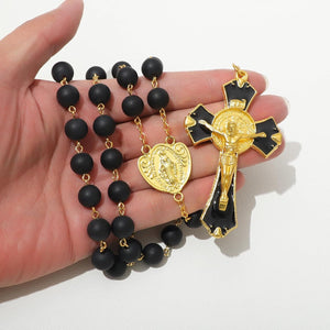 KOMI Catholic Rosary Beads for Men Holy Prayer Beads Rosary Necklace With