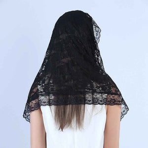 Lace Mantilla Catholic Veil Church Veil Chapel Veil Head Covering Latin Mass ...